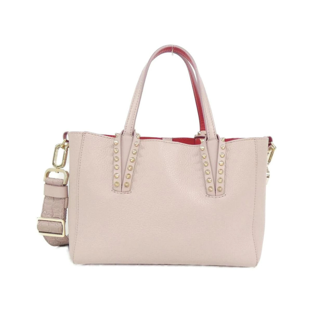 Christian Louboutin Cabata leather tote goldtone spikes Pink